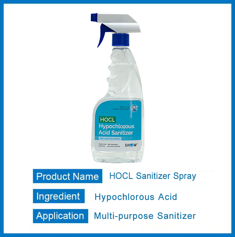 full-function HCIO HOCL HCLO Hypochlorous Acid spray Sanitizer