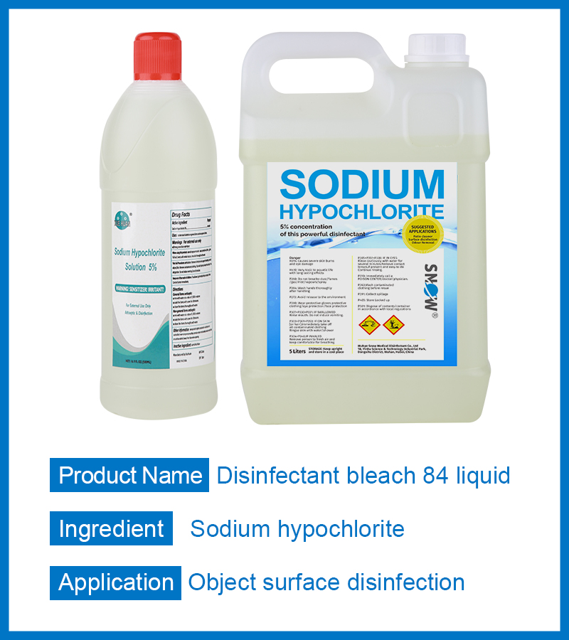 Chlorine Disinfectant Bleach 84 Liquid 500ml