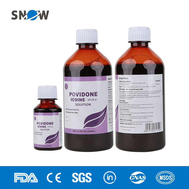 Wound Healing Treatment Povidone Iodine Antiseptic Solution From China